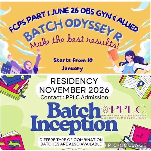 FCPS-1 (Regular) & Residency (Extended Pro)